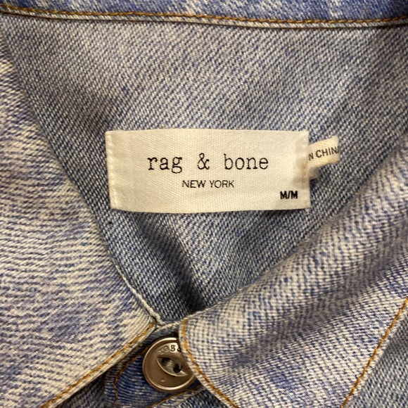 RAG & BONE Silky Light Blue Denim Look Mini Dress with short sleeves Size Medium - Picture 4 of 17